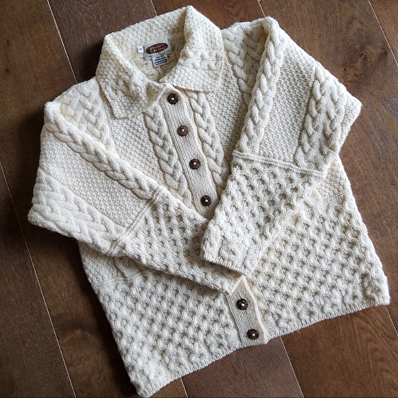 Sweaters of Ireland (vintage) Sweaters - Vintage Irish Fisherman's Sweater Excellent Vintage Condition Button-Up Cardigan